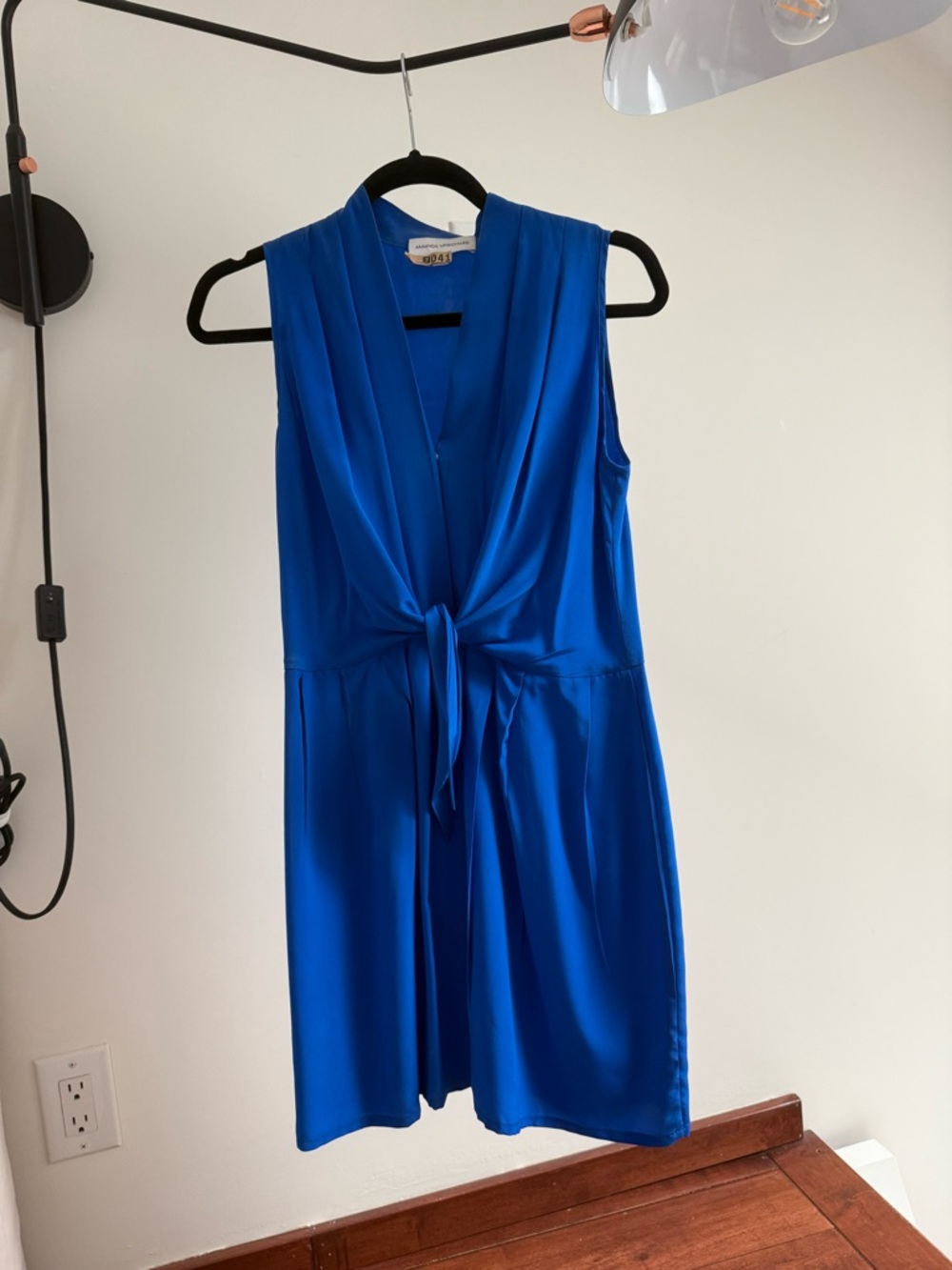 Amanda Uprichard 100% Silk Tie-Front Dress